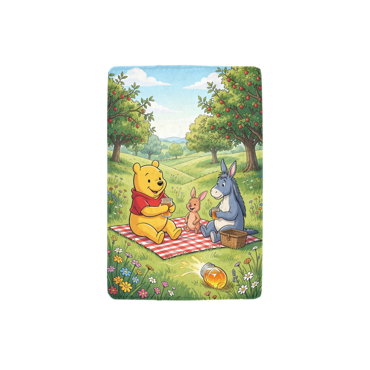 Winnie-the-Pooh Honey Meadow 32 x 48 in Micro Fleece Blanket