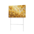 Golden Ginkgo Fan Leaves 12 x 9 in House Sign
