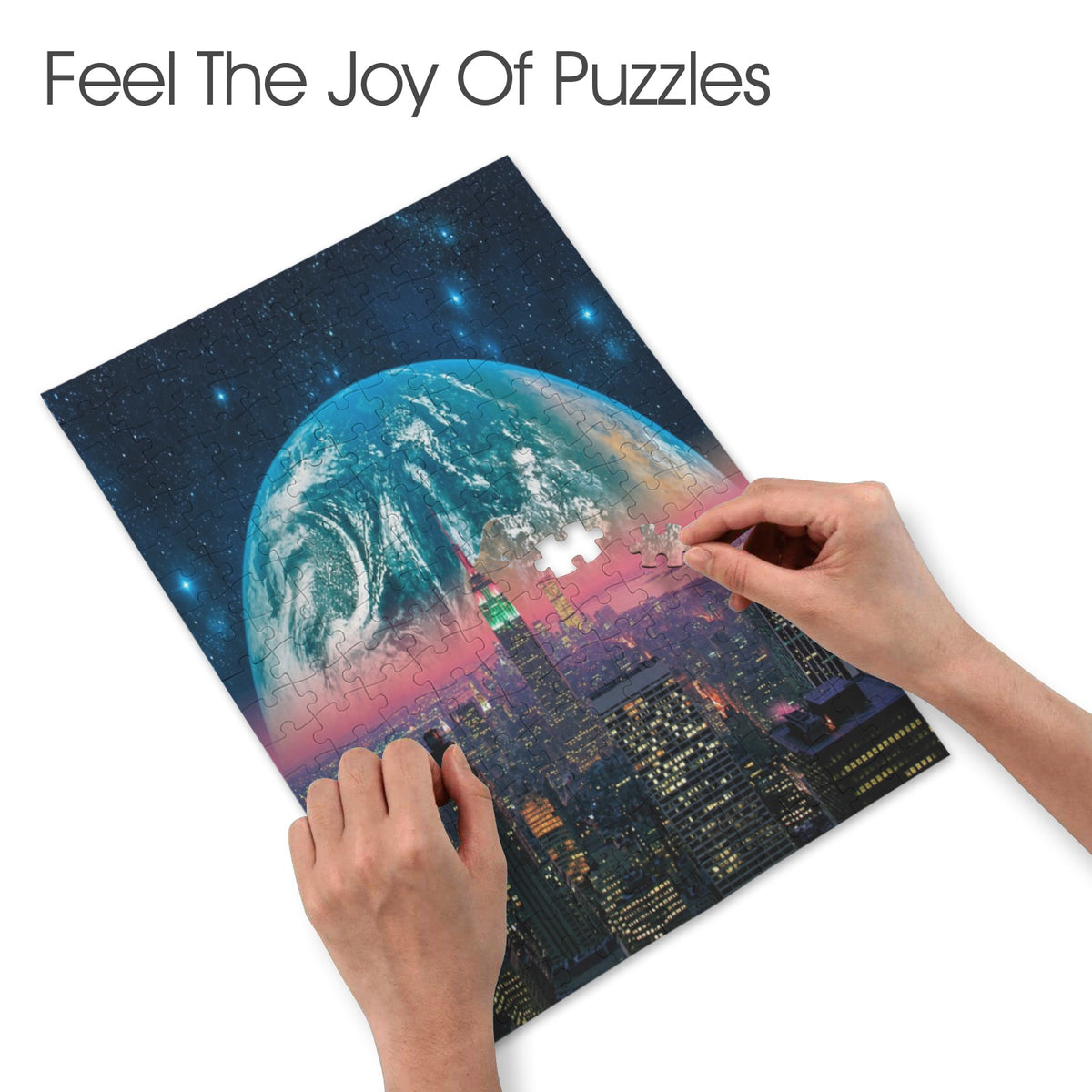 Earthrise Apollo 10 x 13.94 in 200-Piece Wooden Jigsaw Puzzle (QUE)