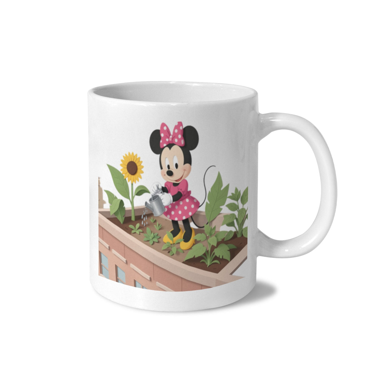 Minnie Rooftop Herb Garden 11 oz White Ceramic Mug