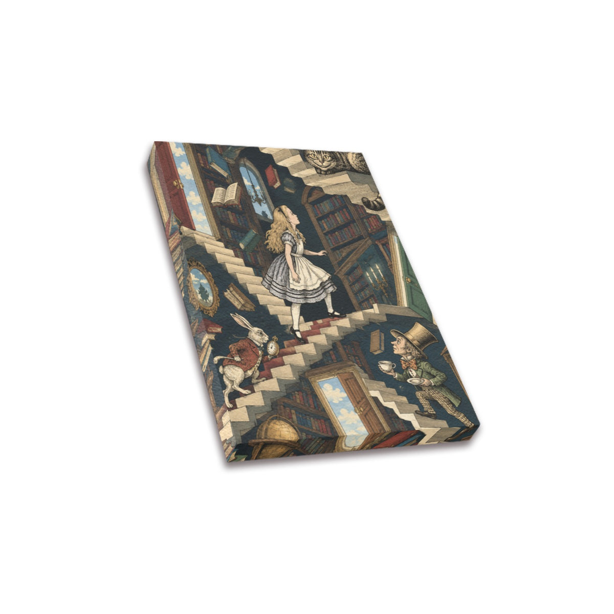 Alice Upside-Down Library Frame Canvas Print 8"x10"