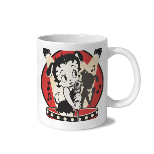 Early Betty Boop Radio Stage 11 oz White Ceramic Mug