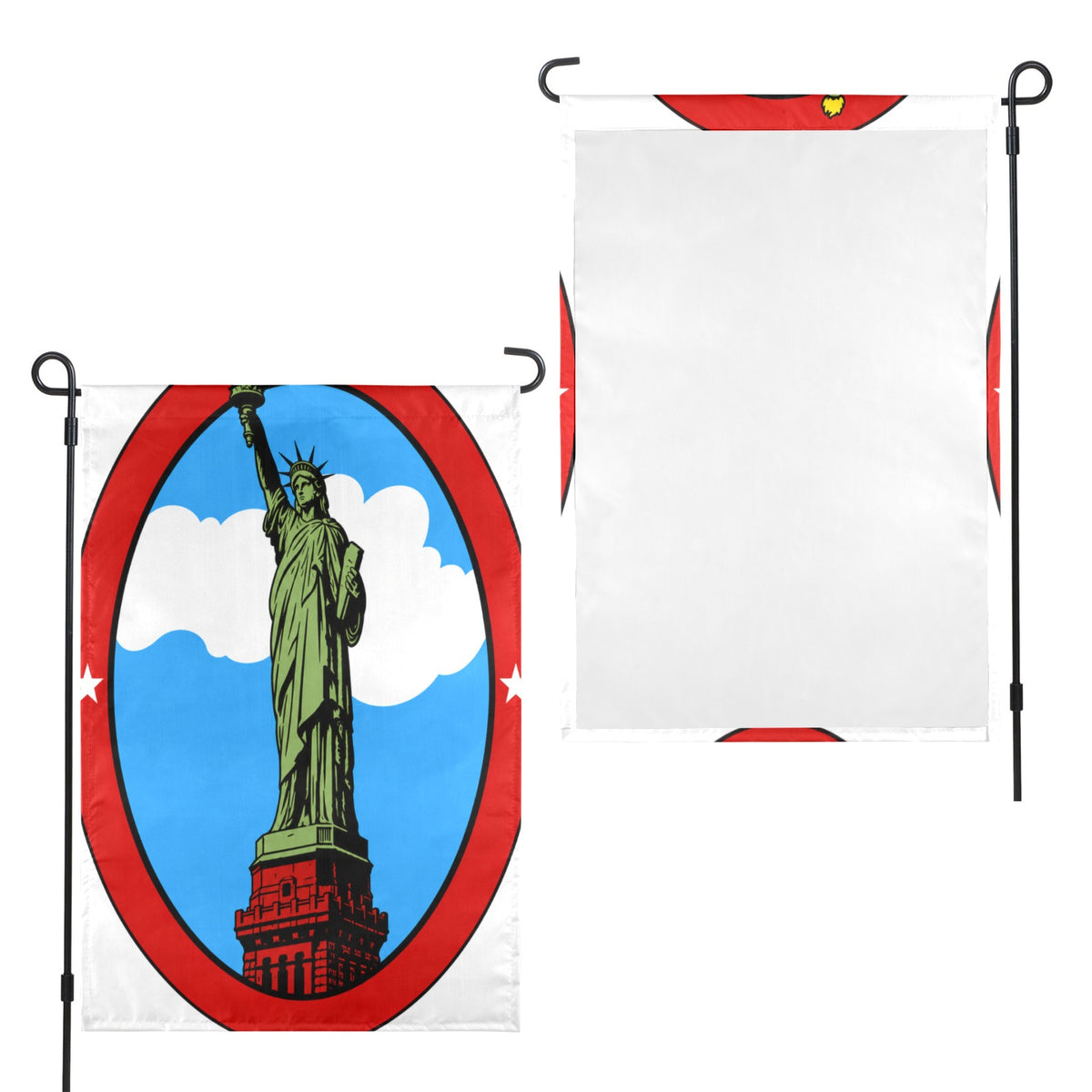 Statue of Liberty Harbor 12 x 18 in Garden Flag
