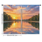 Washington Monument Sunrise Pool 52 x 84 in Window Curtain Set