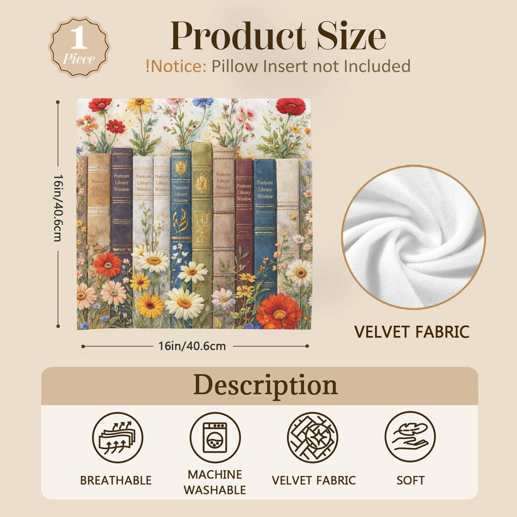 Poetcore Library Window 16 x 16 in Envelope Pillow Case