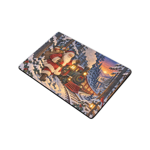 Santa Woodland Train 23.6 x 15.7 in Doormat