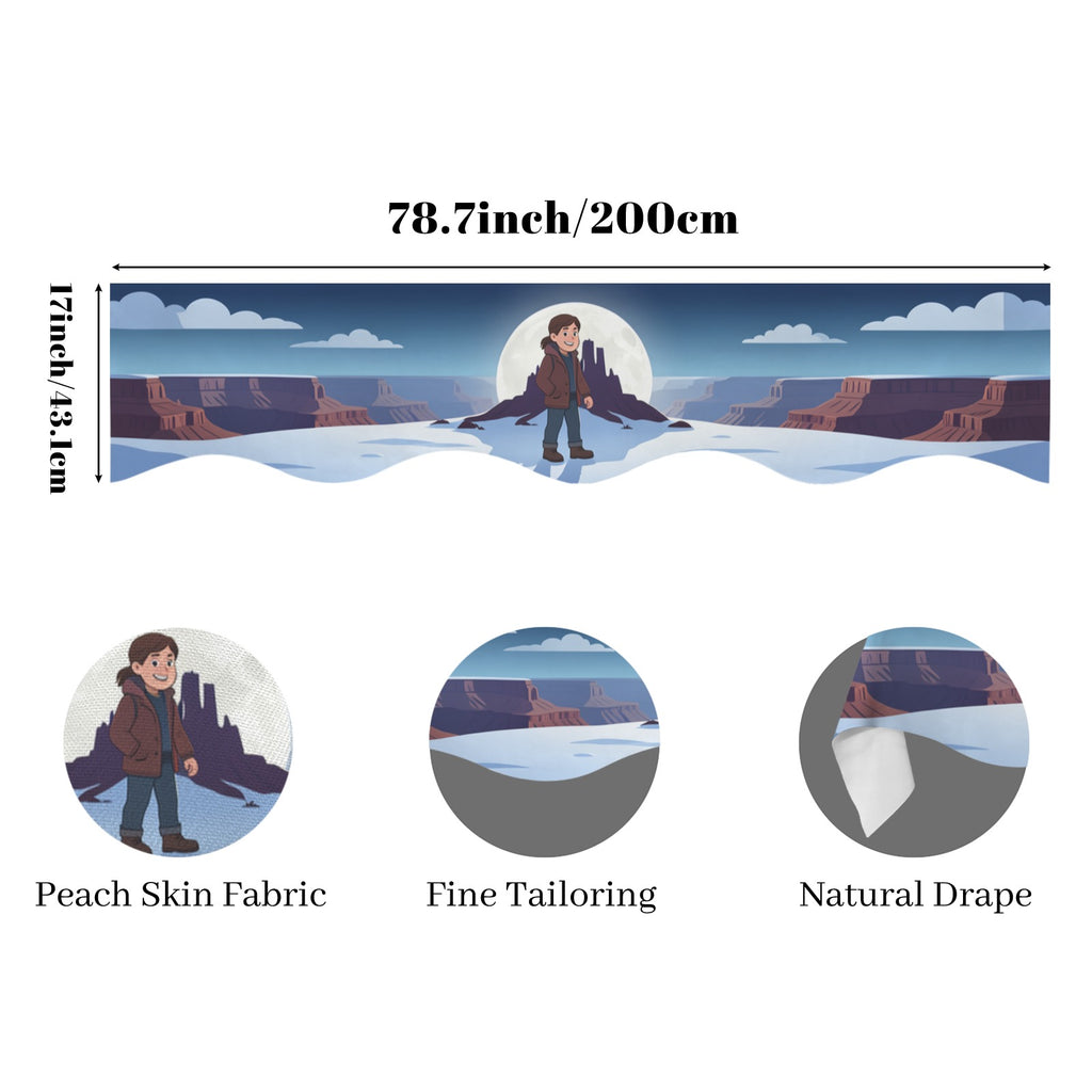 Winter Moon Basin — 200cm x 43.1cm Fireplace Cloth (QUE)