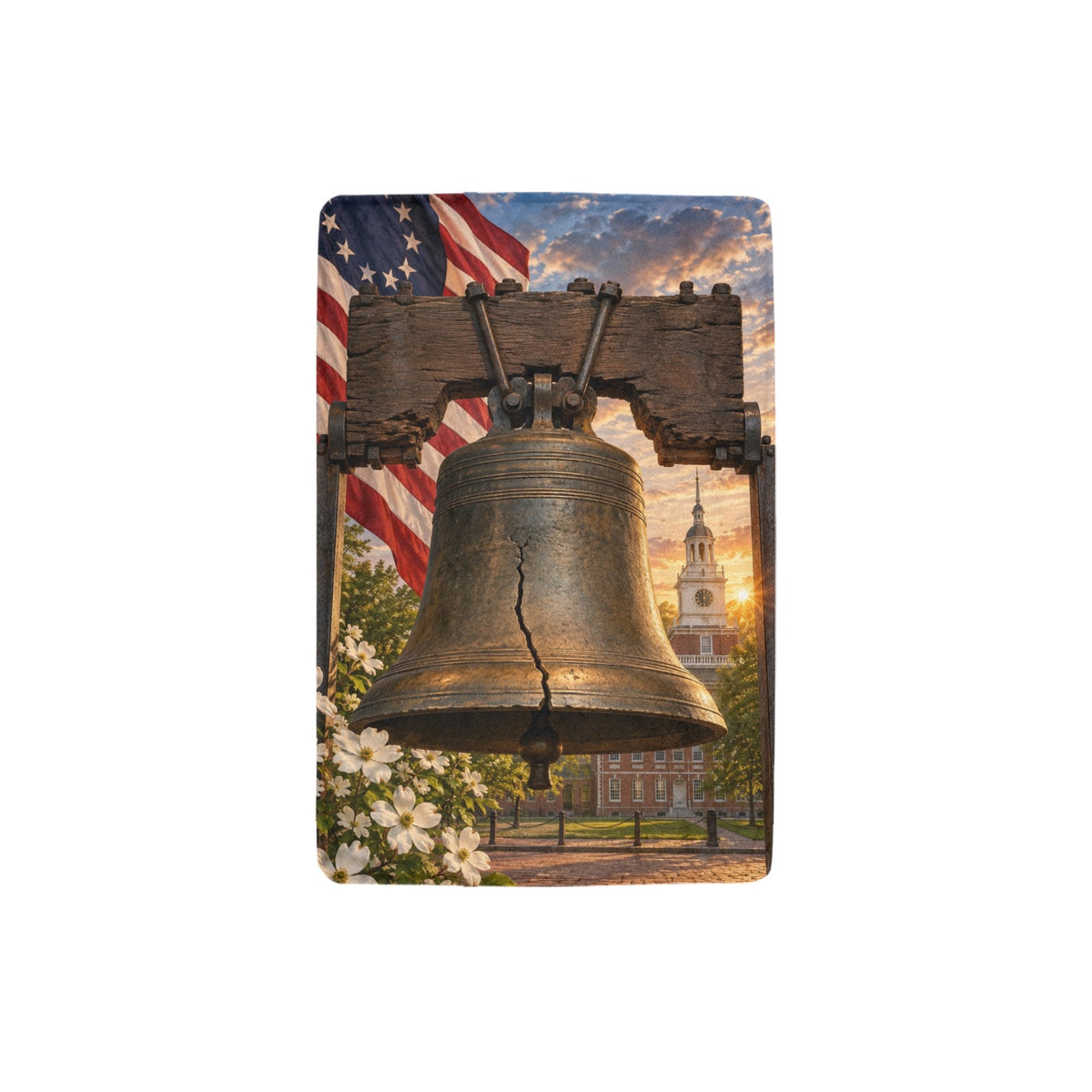Liberty Bell Crack Portrait 32 x 48 in Micro Fleece Blanket