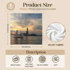 Statue Sailing Sunset 16 x 16 in Envelope Pillow Case