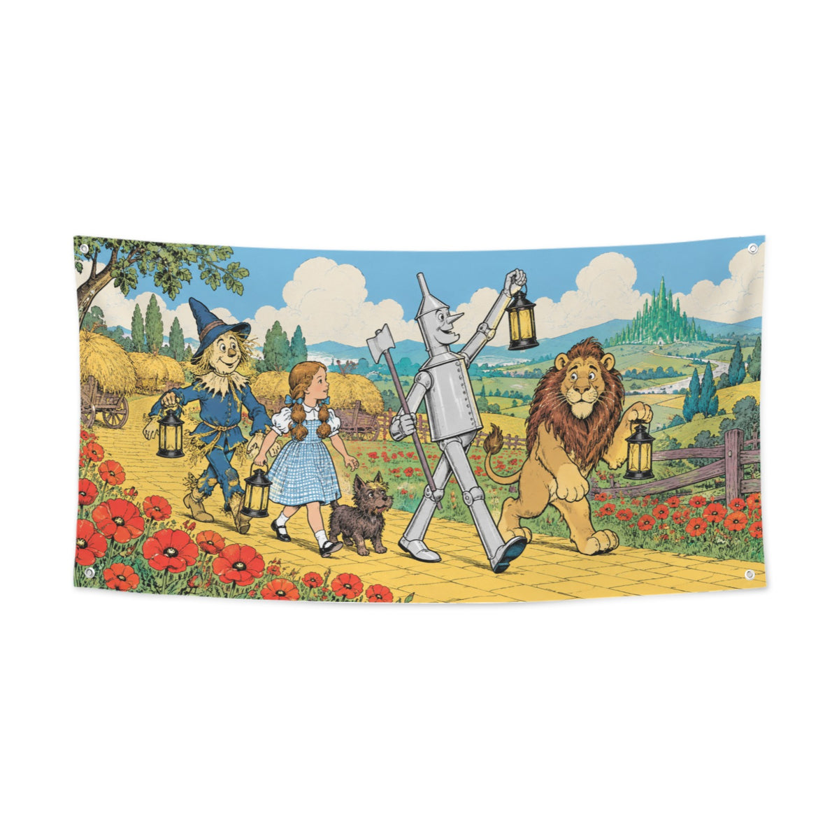 Oz Tin Man Meadow Parade 47 x 24 in Festival Banner