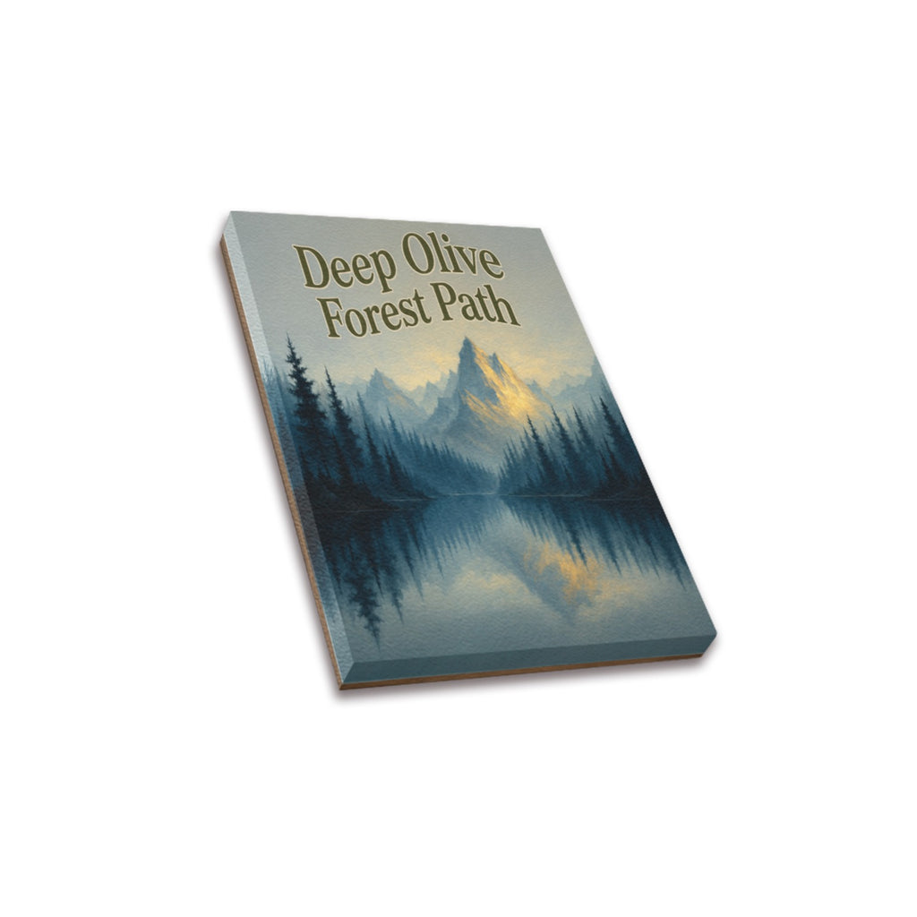 Deep Olive Forest Path Frame Canvas Print 8"x10"