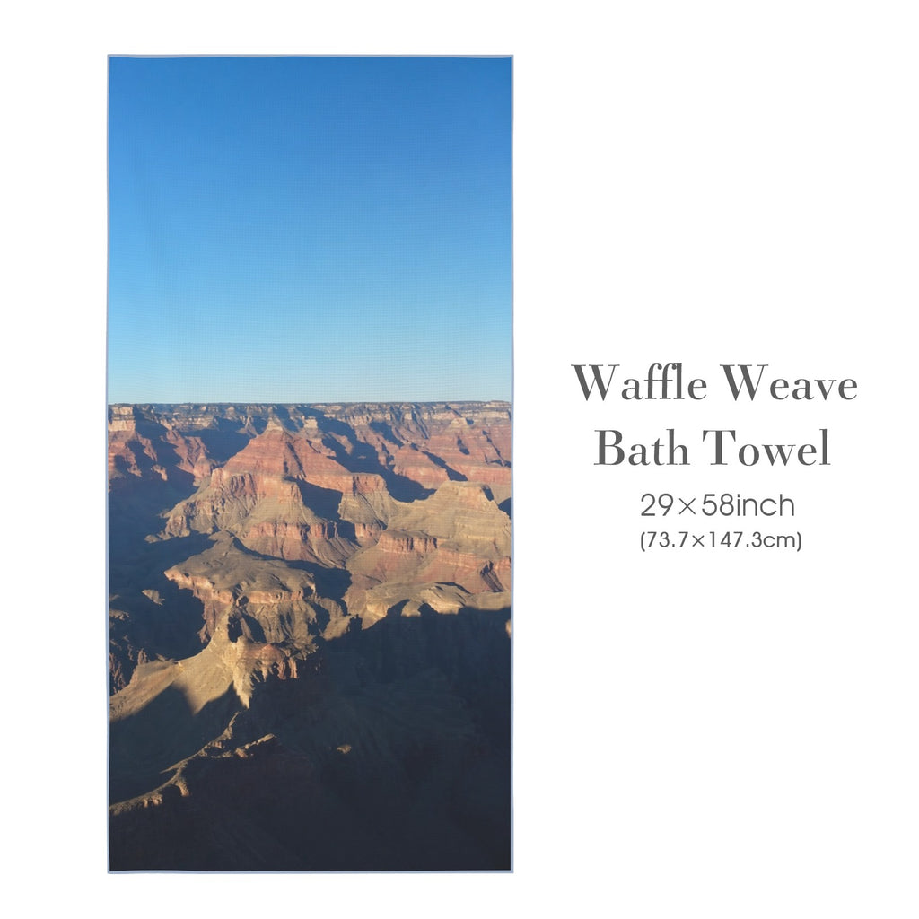 Grand Canyon Layered Sunset 29"x58" (QUE) Waffle Weave Bath Towel