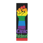 Civic Patchwork 12 x 40 in Polyester Peach Skin Tapestry