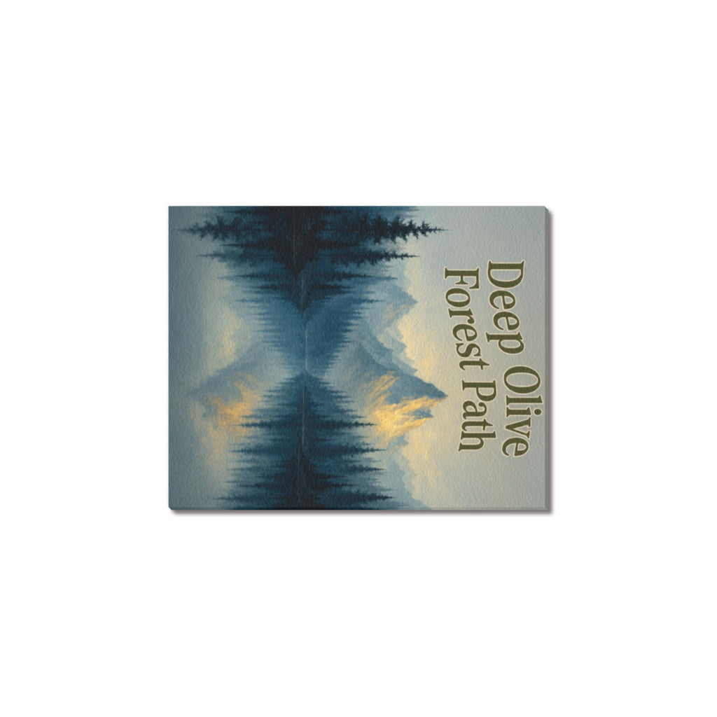 Deep Olive Forest Path Frame Canvas Print 8"x10"