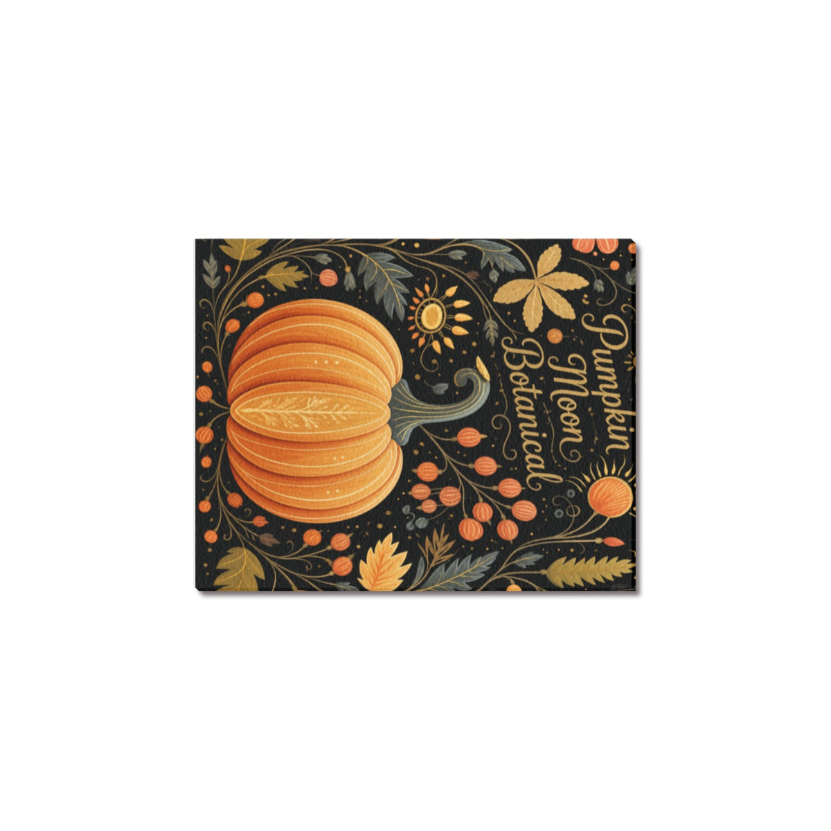 Pumpkin Moon Botanical Frame Canvas Print 8"x10"