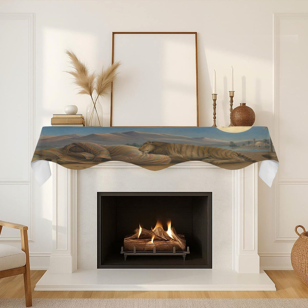 Ochre Desert Moon 200cm x 43.1cm Fireplace Cloth (QUE)