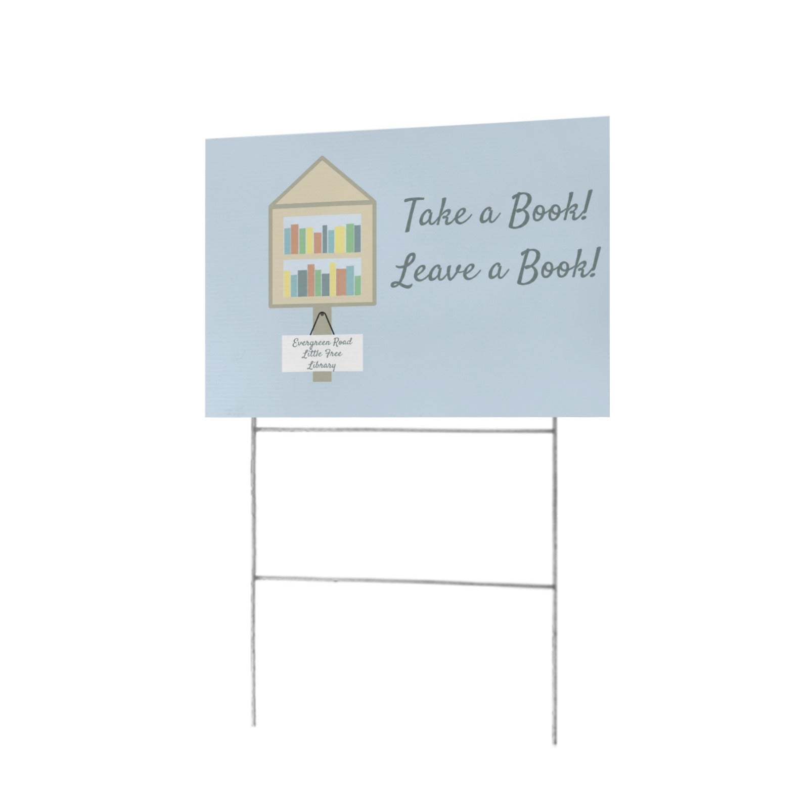 Take a Book Leave a Book 12 x 9 in House Sign
