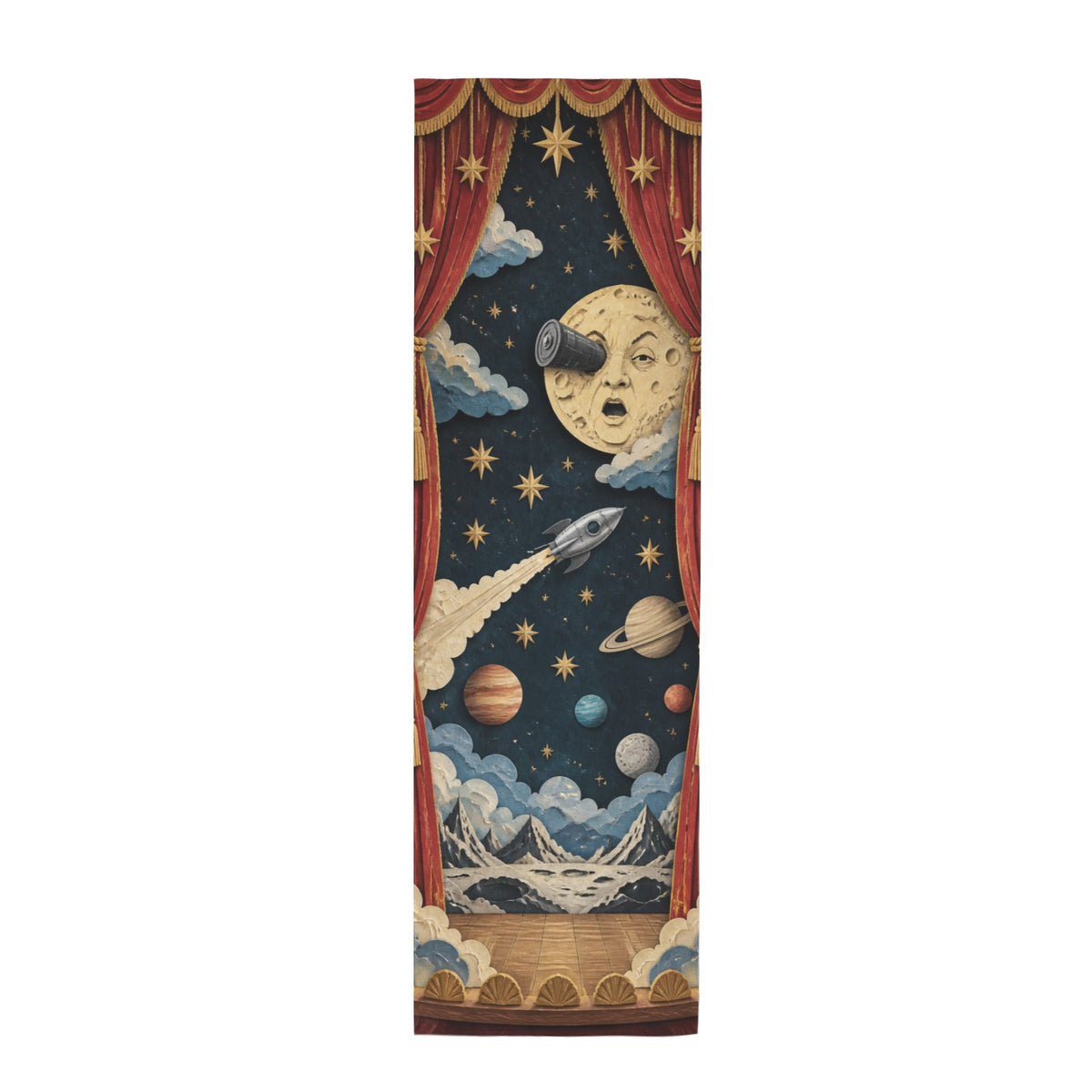Planetary Theater Curtain 12 x 40 in Polyester Peach Skin Tapestry