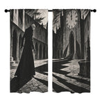 Count Orlok Clock Courtyard 52 x 84 in Window Curtain Set