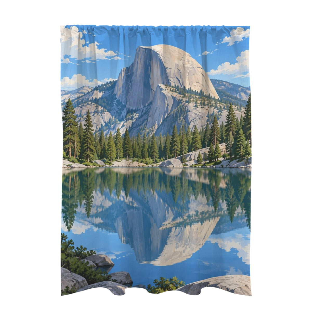 Half Dome Alpine Lake — 51 x 72 in Door Curtain (QUE)