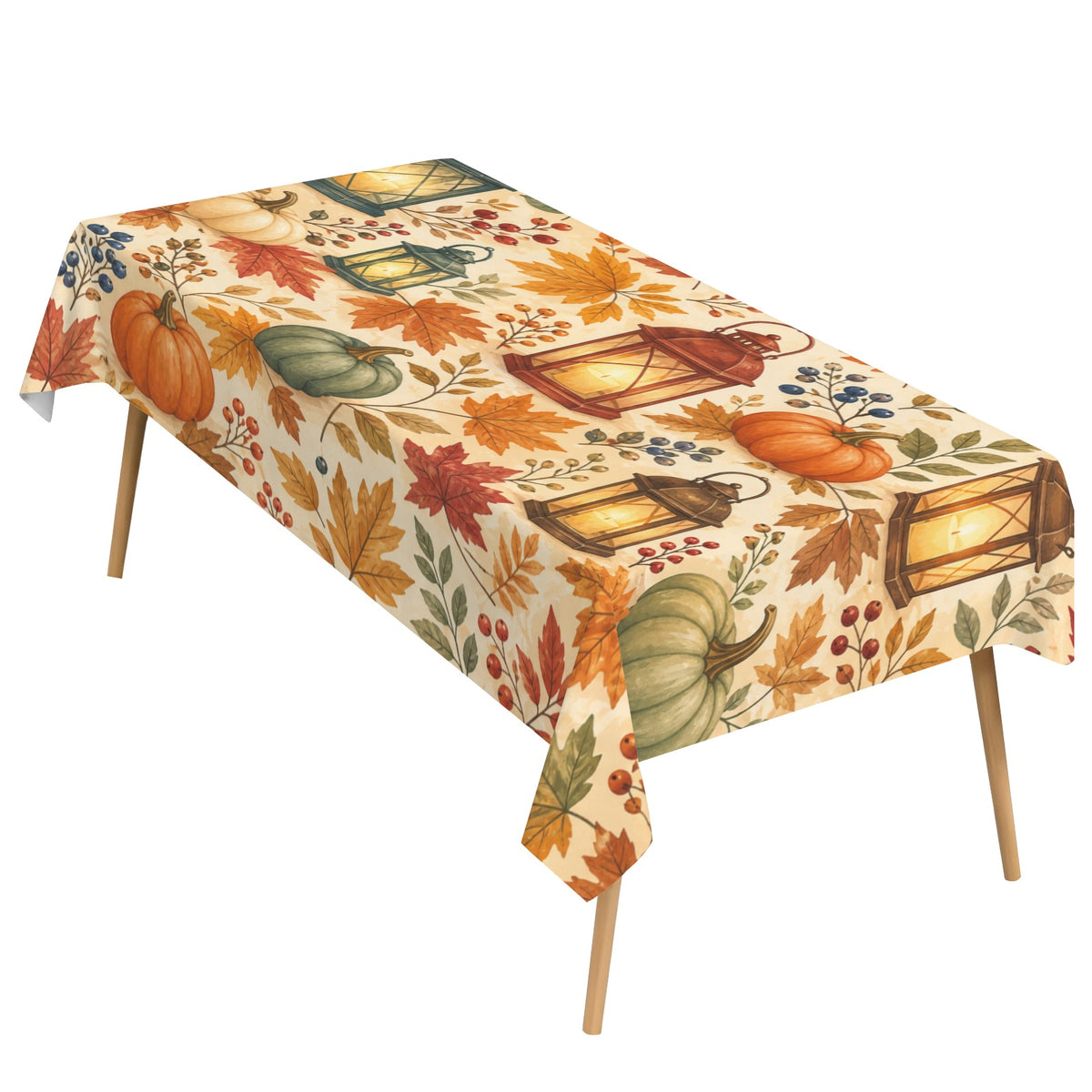 Lanterns 178cm x 140cm Rectangular Tablecloth 70x55inch (QUE)