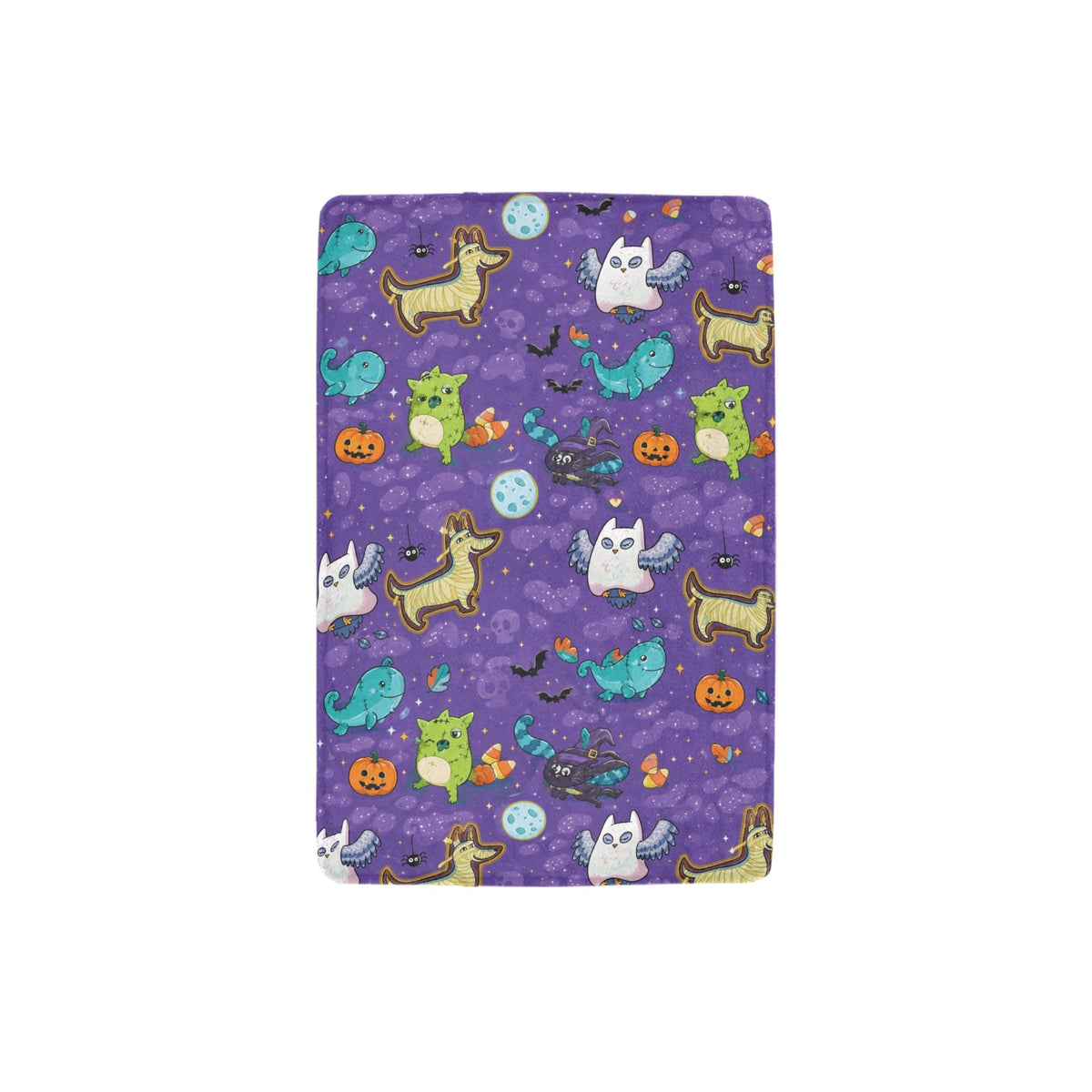 Owl in the Pumpkin Grove 32 x 48 in Micro Fleece Blanket