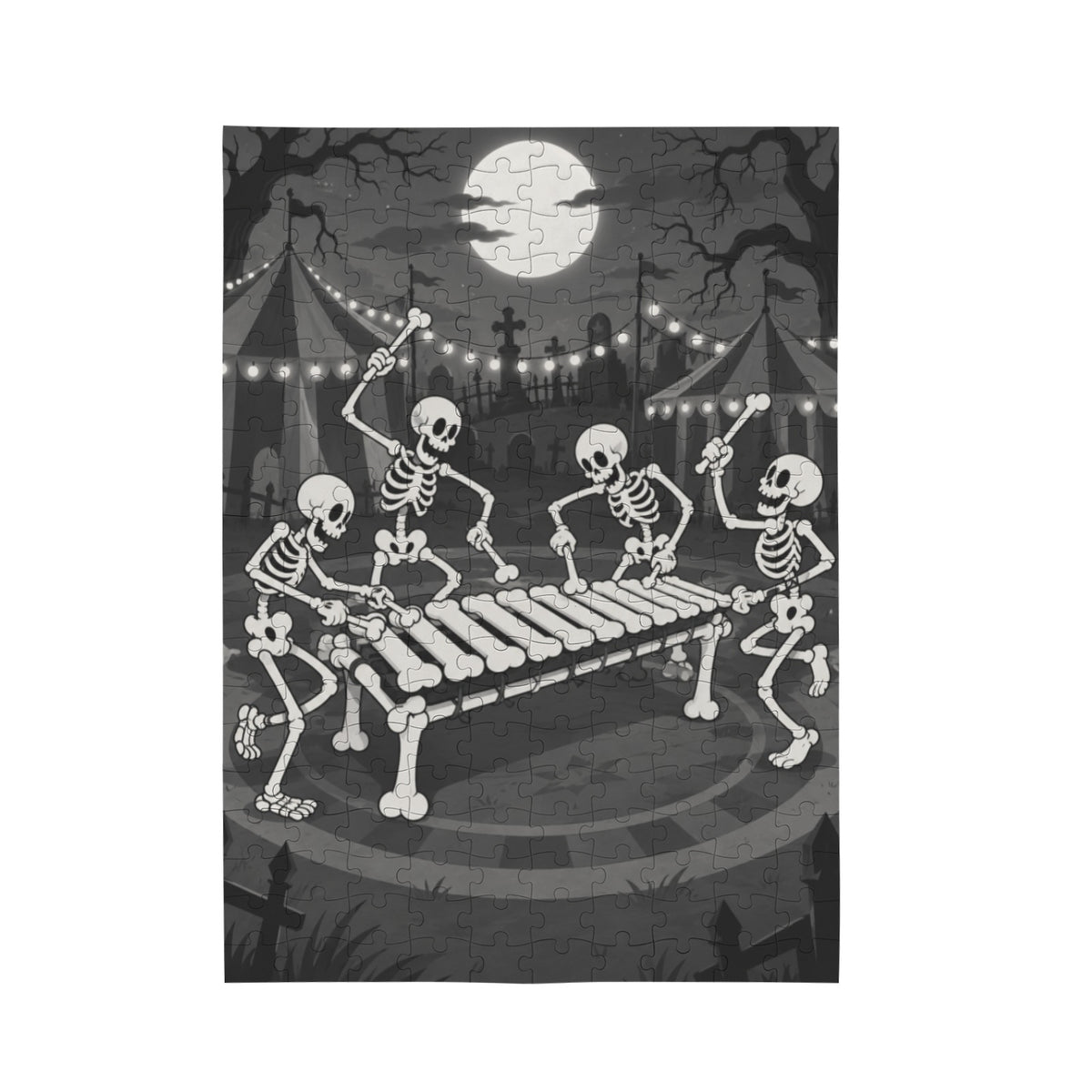 Skeleton circle 10 x 13.94 in 200-Piece Wooden Jigsaw Puzzle (QUE)