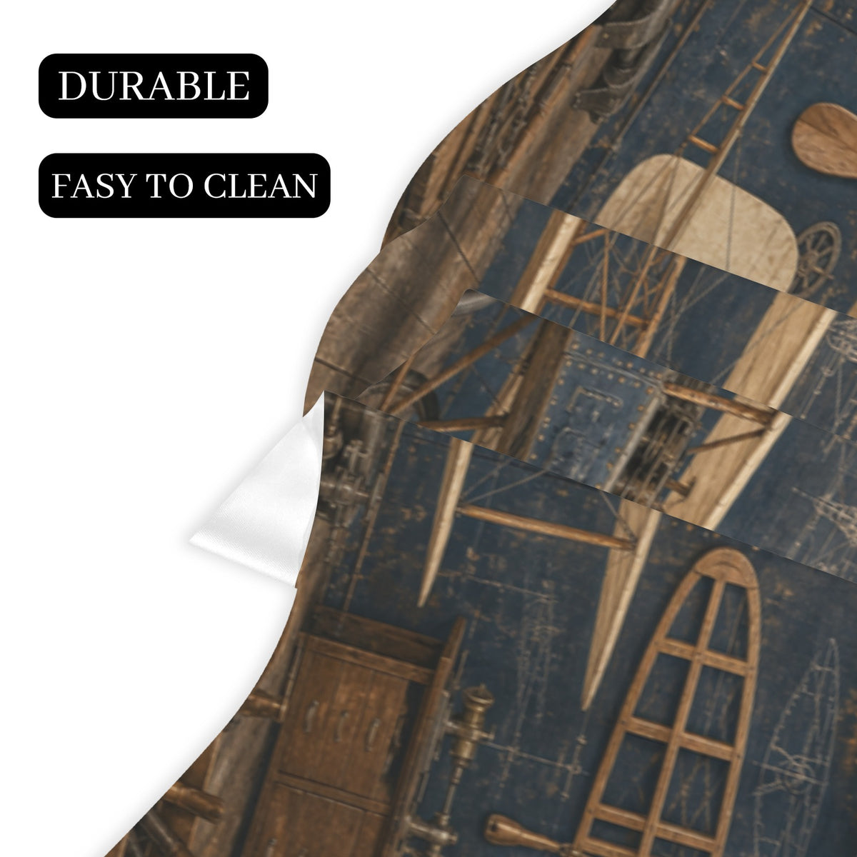 Aviation Workshop 200cm x 43.1cm Fireplace Cloth (QUE)