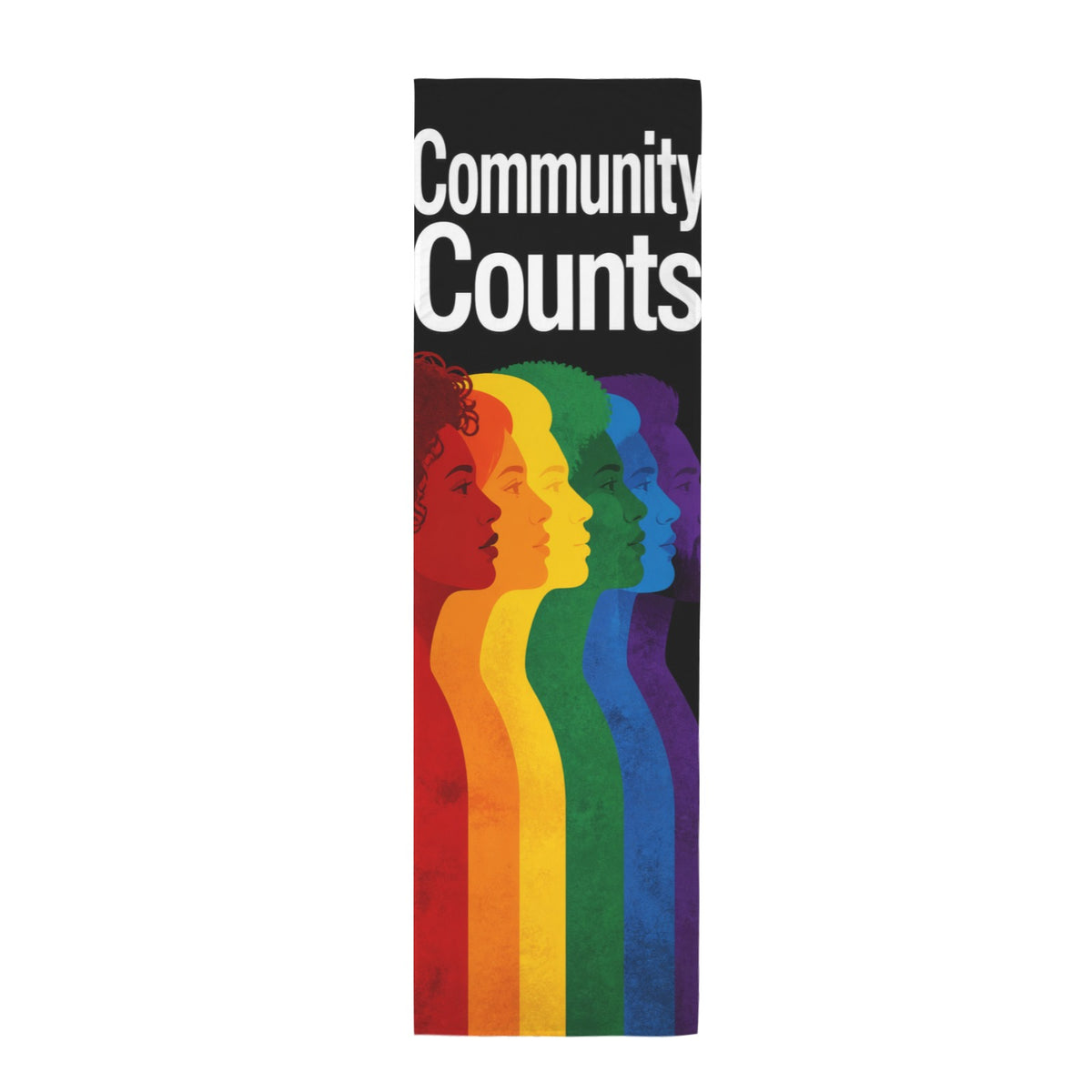 Community Counts 12 x 40 in Polyester Peach Skin Tapestry