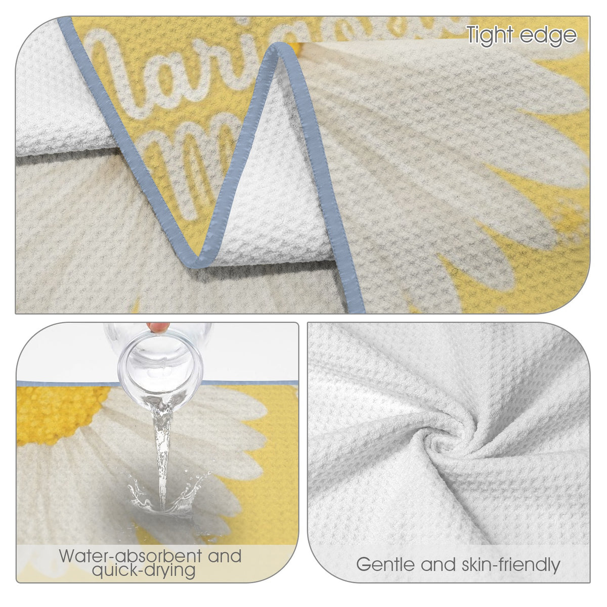 Marigold Memory Path 29"x58" (QUE) Waffle Weave Bath Towel