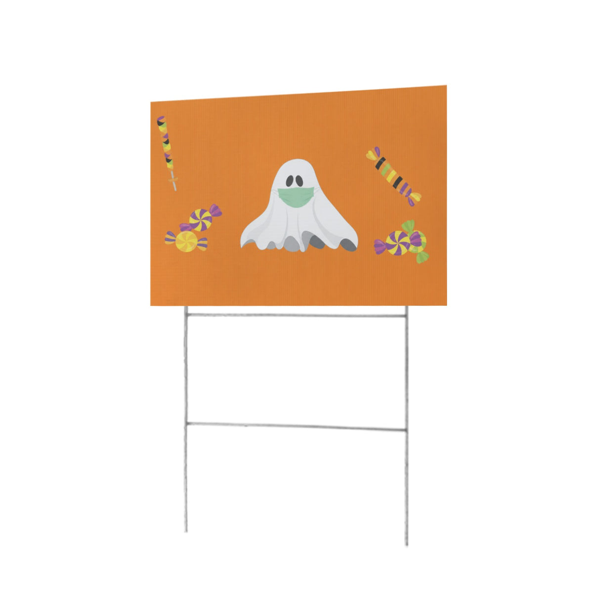 Friendly Ghost Welcome 12 x 9 in House Sign