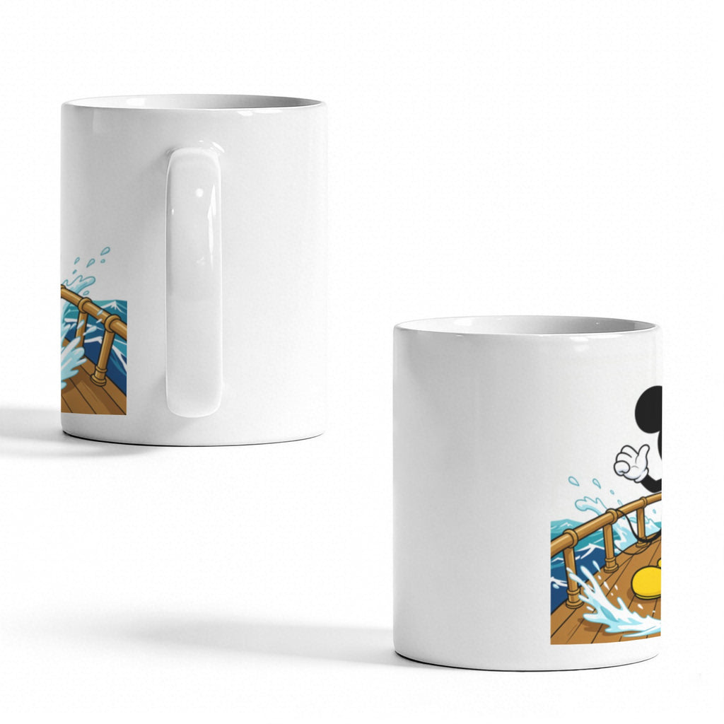 Mickey Boiler Deck 11 oz White Ceramic Mug