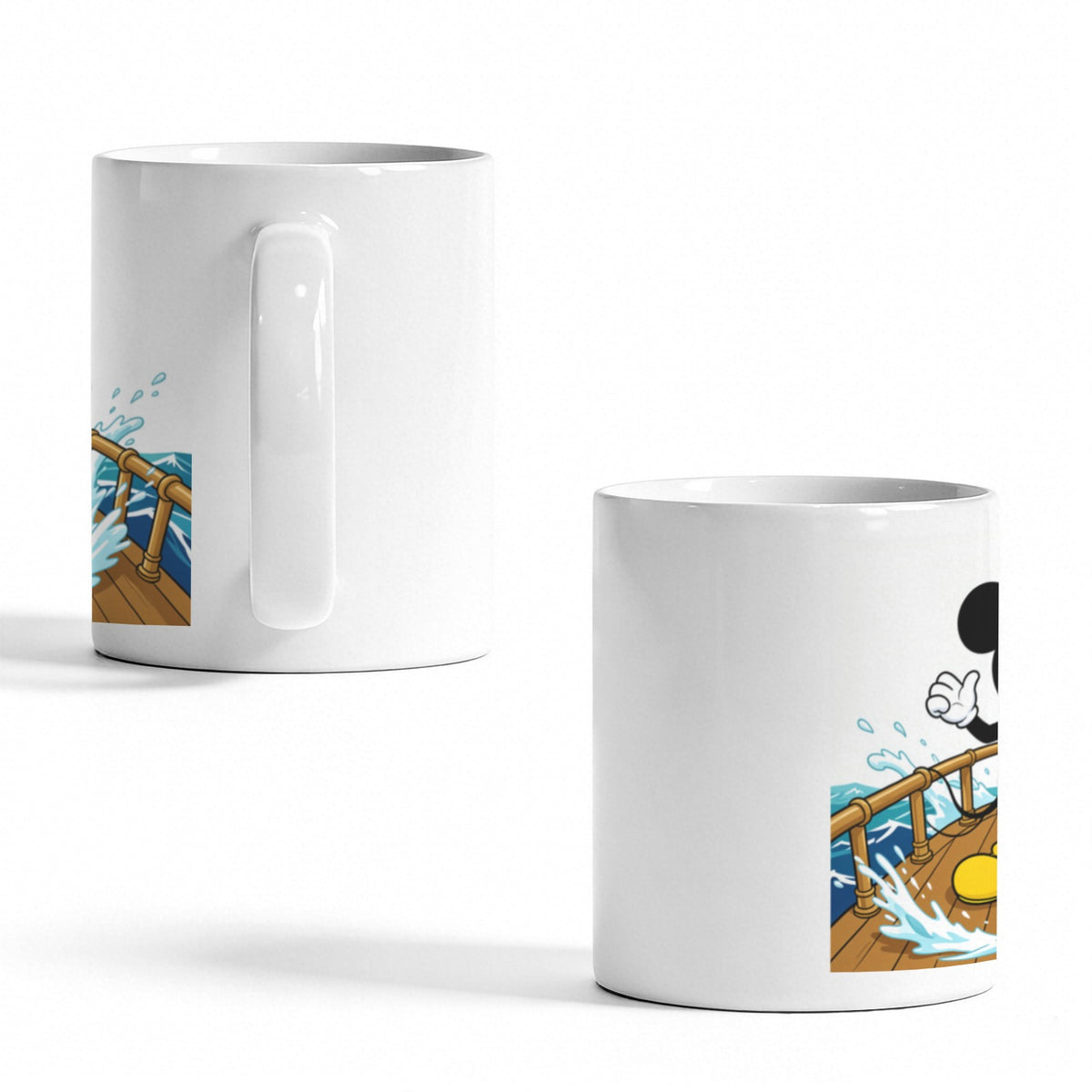 Mickey Boiler Deck 11 oz White Ceramic Mug