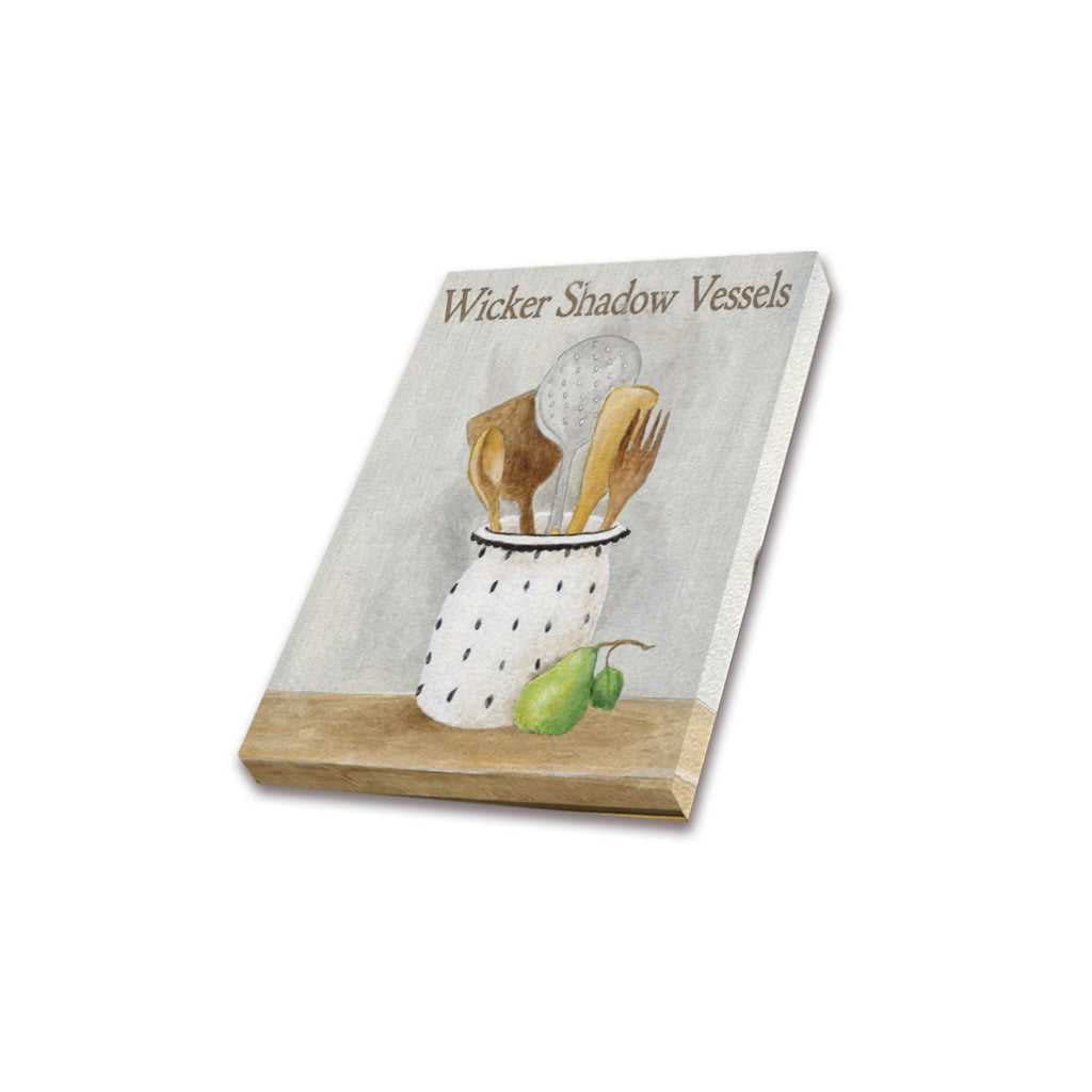 Wicker Shadow Vessels Frame Canvas Print 8"x10"
