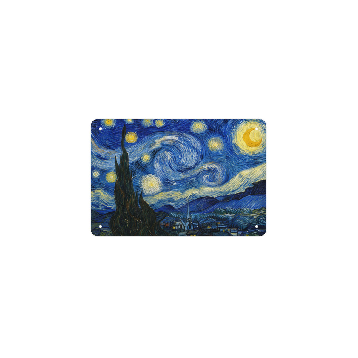 Starry Night 12 x 8 in Metal Tin Sign