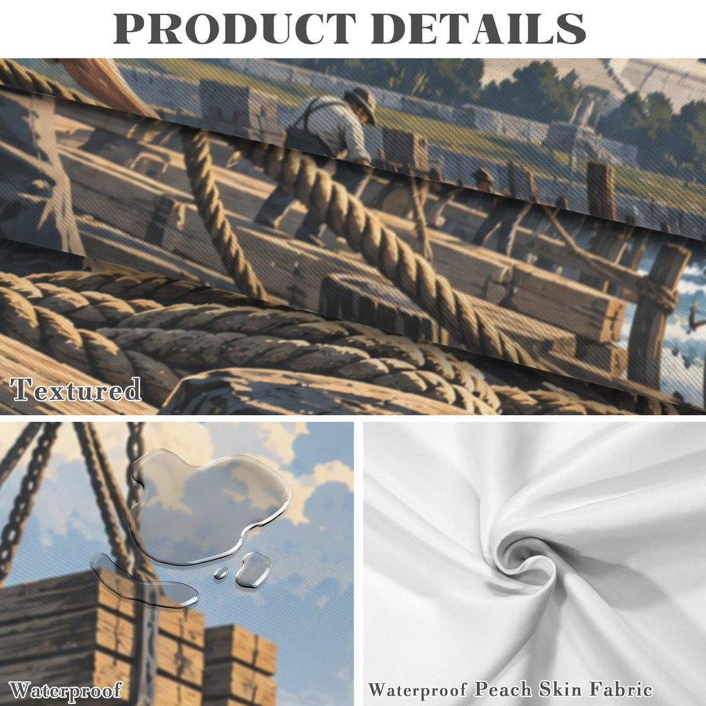 Lincoln Shipyard 178cm x 140cm Rectangular Tablecloth 70x55inch (QUE)