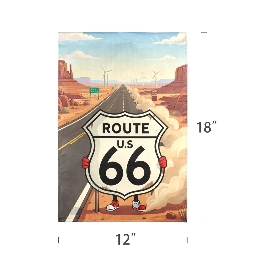 Desert Route 66 Wind Farm 12 x 18 in Garden Flag