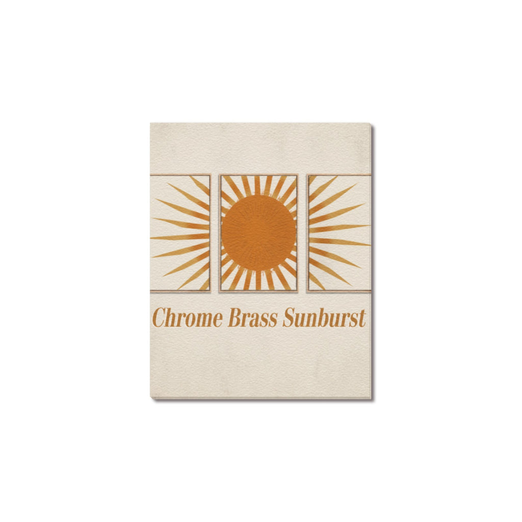 Chrome Brass Sunburst Frame Canvas Print 8"x10"