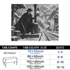 Zorro Snowy Rail 178cm x 140cm Rectangular Tablecloth 70x55inch (QUE)