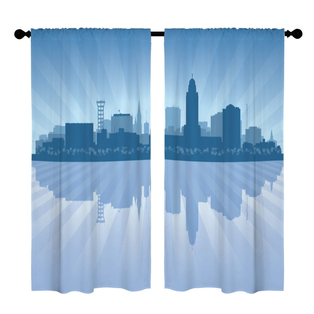 Hometown skyline 52 x 84 in Window Curtain Set