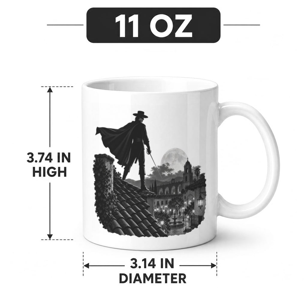 Zorro Lantern Rooftop 11 oz White Ceramic Mug