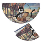 Felix Opens A Magic Suitcase 36 x 18 in Semi Circle Flag