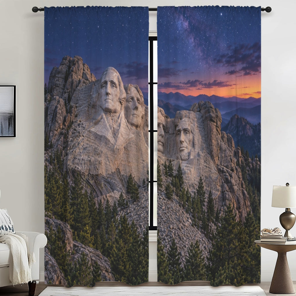 Rushmore Starry Twilight 52 x 84 in Window Curtain Set