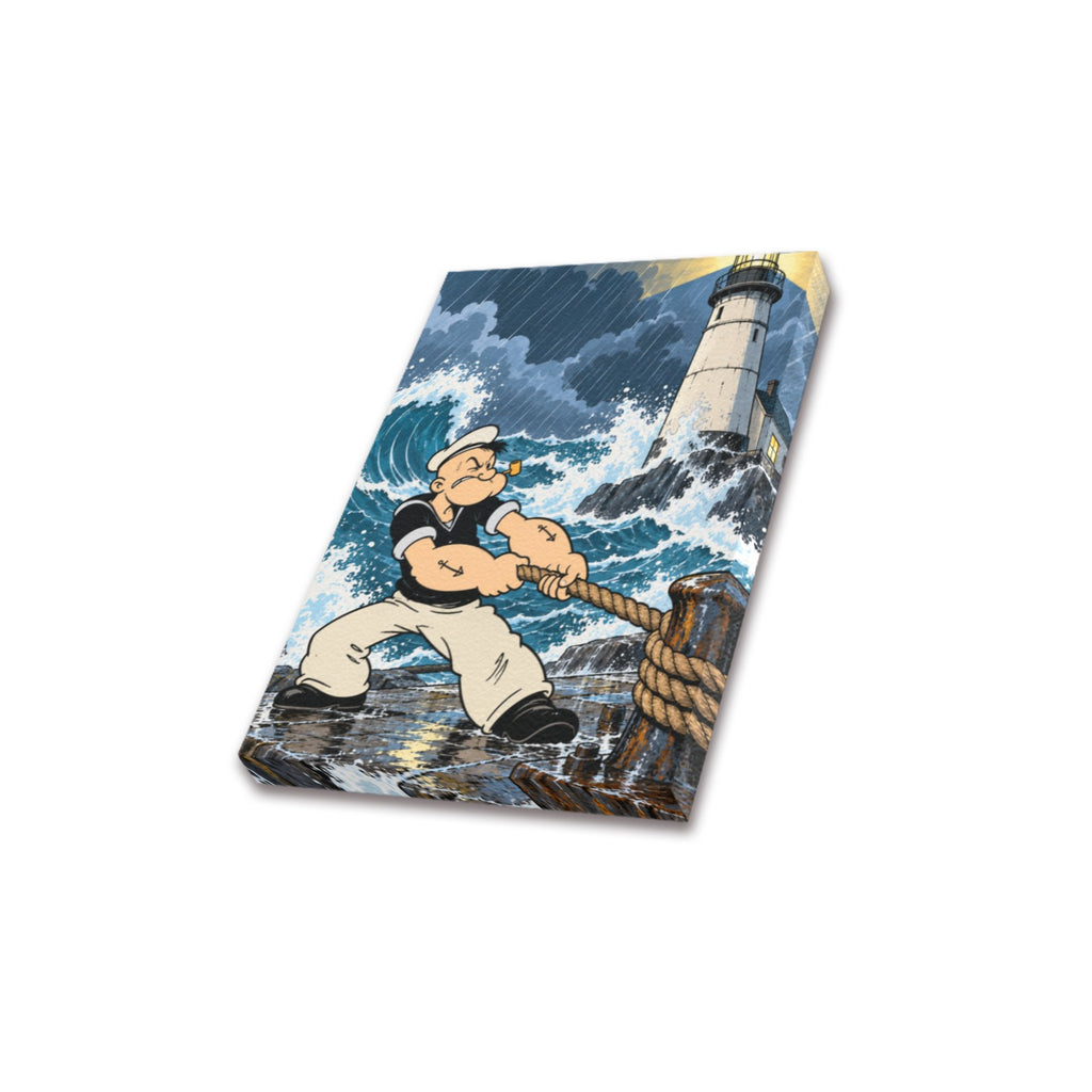 Popeye Lighthouse Squall Frame Canvas Print 8"x10"