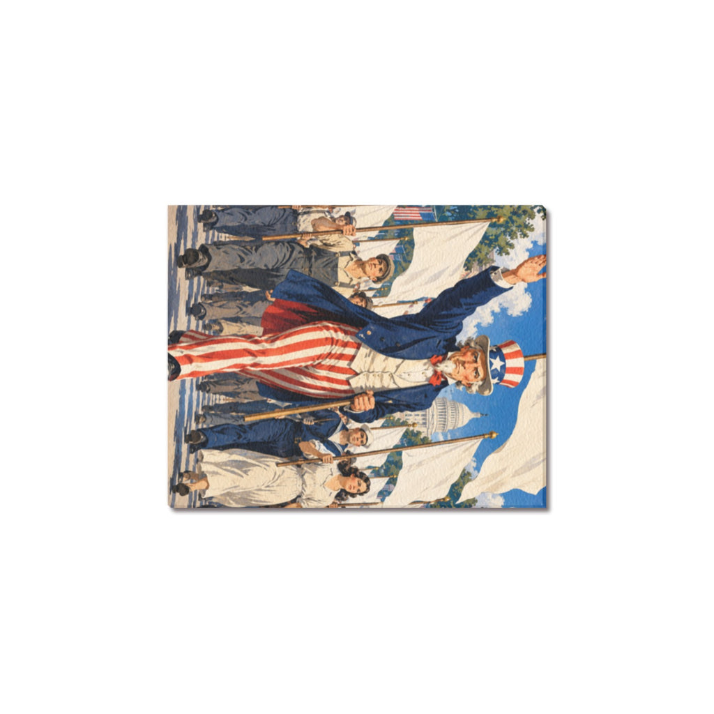 Uncle Sam Blank Parade Frame Canvas Print 8"x10"