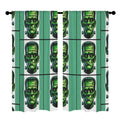 Green Frankenstein Faces 52 x 84 in Window Curtain Set
