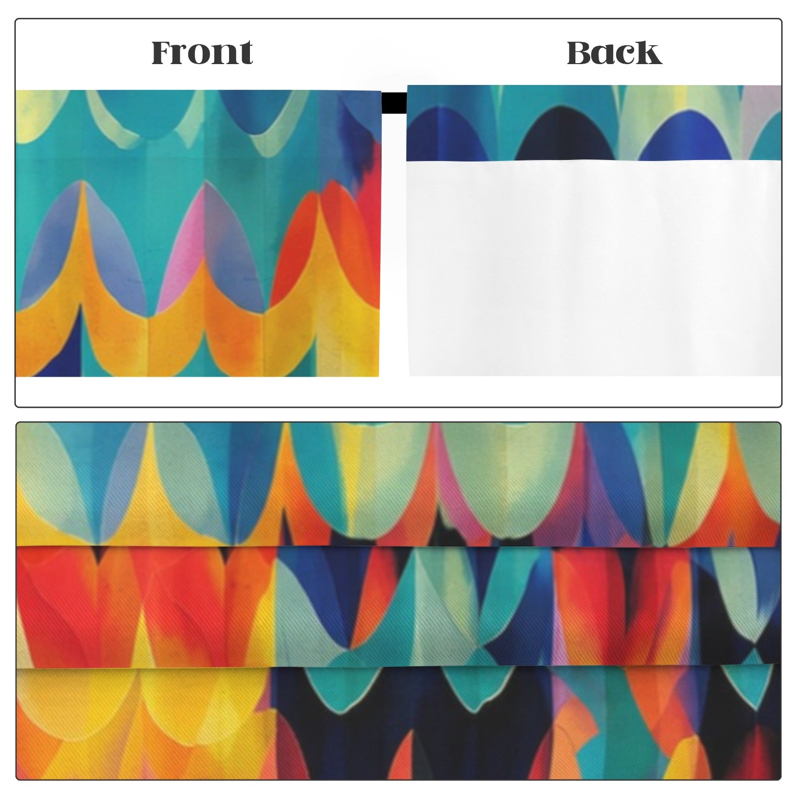 Dopamine Scallop Waves 52 x 84 in Window Curtain Set