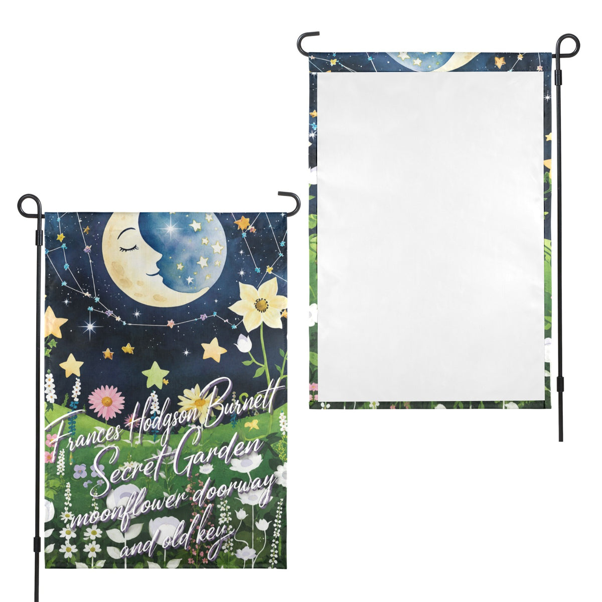 Secret Garden Moonlight 12 x 18 in Garden Flag