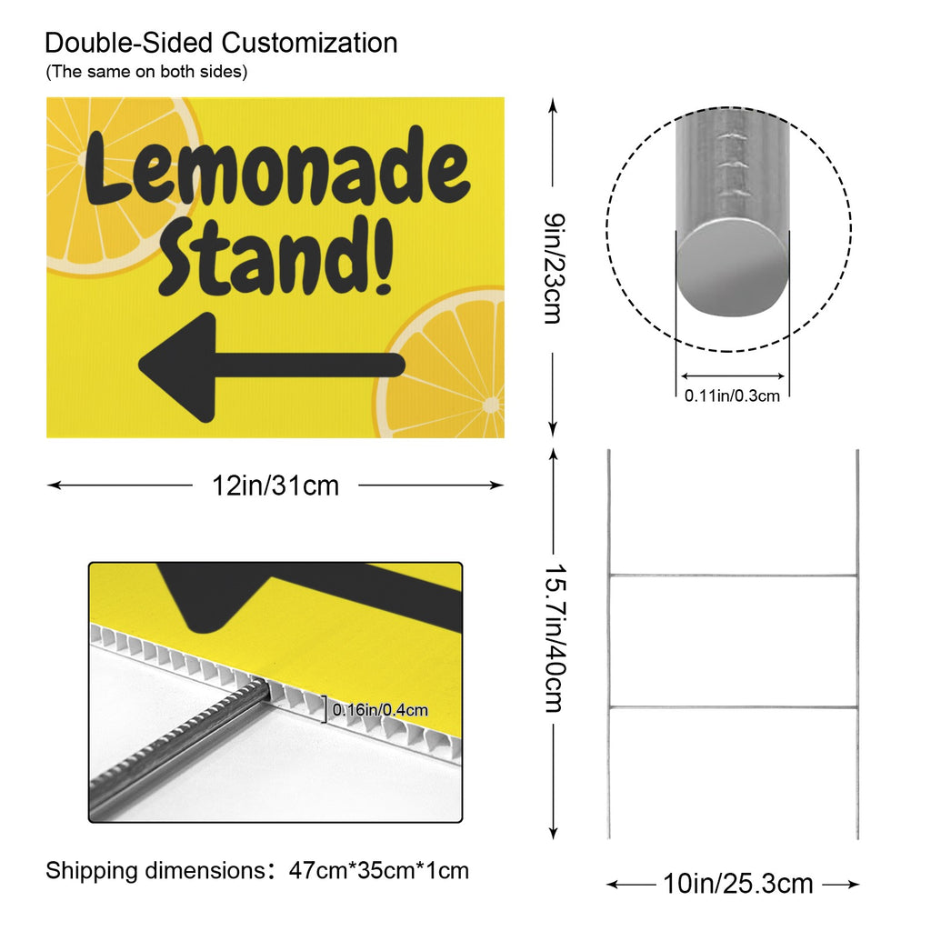 Lemonade Stand 12 x 9 in House Sign