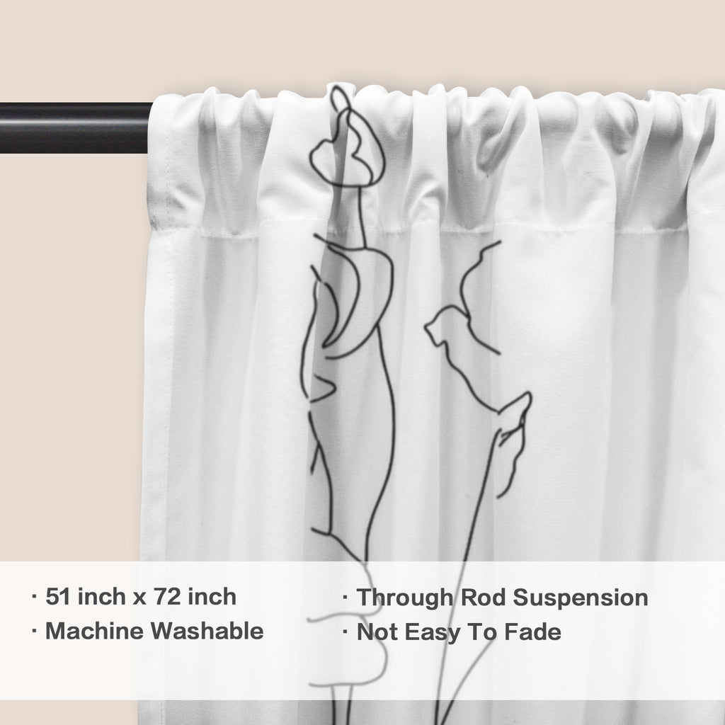 Laced Up Botanical Lace 51 x 72 in Door Curtain (QUE)